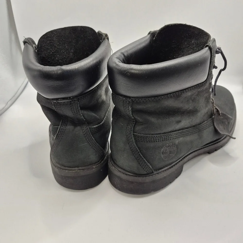 Timberland 6 Inch Premium Waterproof Boots Black Nubuck 10073 Mens 11.5 M